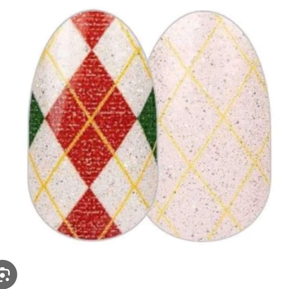 Color Street Checking it Twice Festive Argyle Nail Wraps. New with tags - Picture 3 of 7